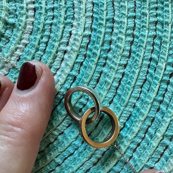 Tiffany & Co. Silver and Rubedo Rose Gold 1837 Interlocking Pendant - Picture 10 of 13